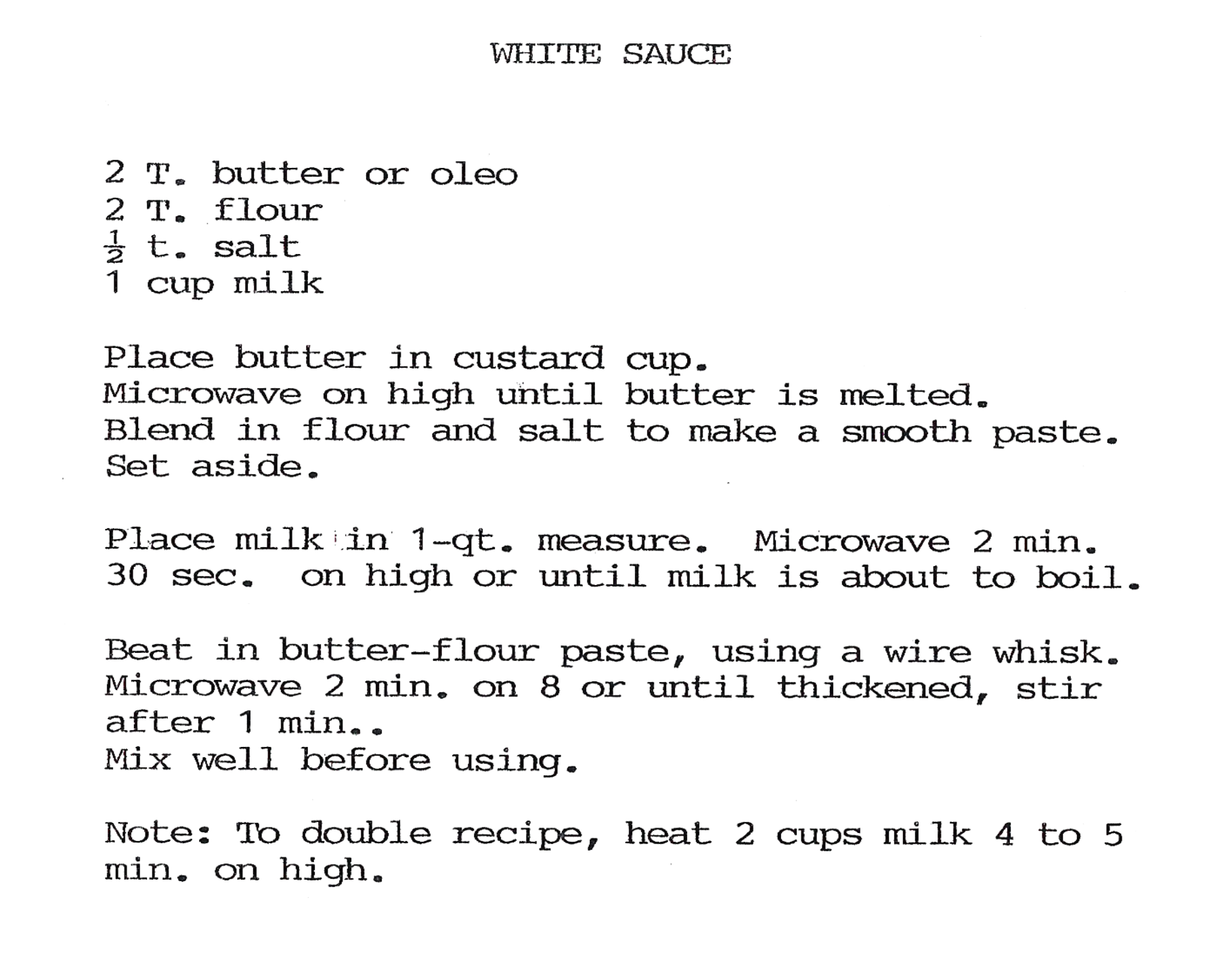 White Sauce Image